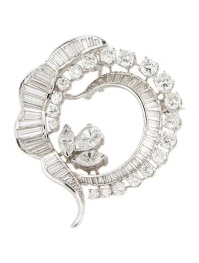 Pre-owned Brooch 14k 4.96ctw Diamond Pin  In Multi