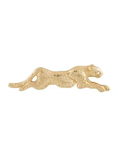 Pre-owned Brooch 14k Cheetah Pin  In Multi