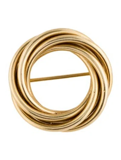 Pre-owned Brooch 14k Circle  In Multi