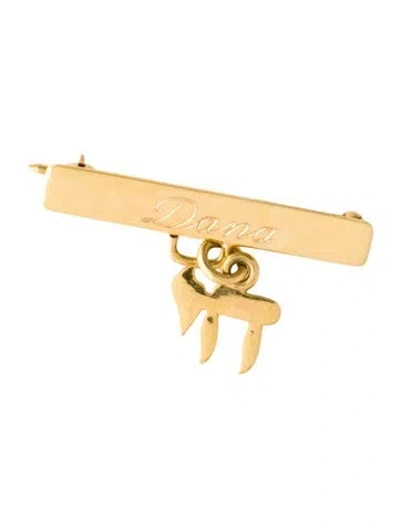 Pre-owned Brooch 14k 'dana' Pin  In Multi