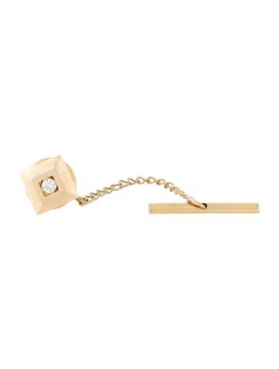 Pre-owned Brooch 14k Diamond Tie Pin In Multi