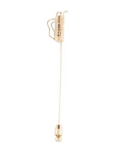 Pre-owned Brooch 14k Golf Bag Stick Pin In Multi