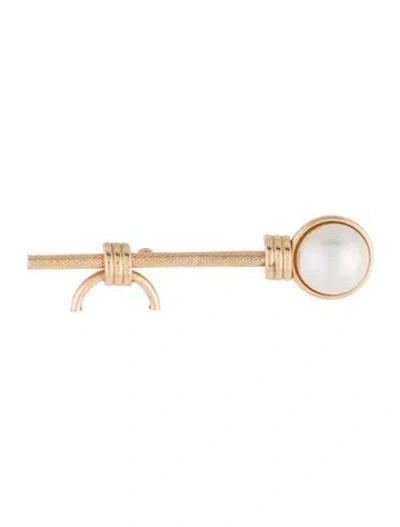 Pre-owned Brooch 14k Mabè Pearl  In Multi