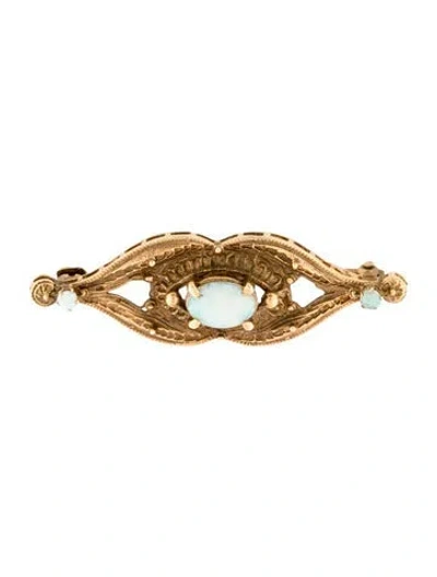 Pre-owned Brooch 14k Opal  In Multi