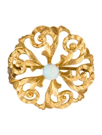 Pre-owned Brooch 14k Opal  Pin In Multi
