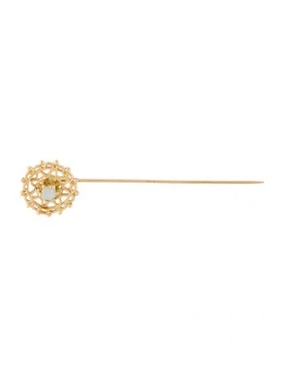 Pre-owned Brooch 14k Opal Stick Pin In Multi
