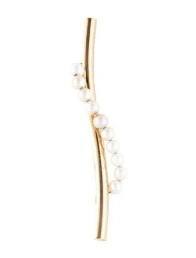Pre-owned Brooch 14k Pearl  In Multi