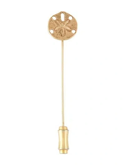 Pre-owned Brooch 14k Sand Dollar  Pin In Multi