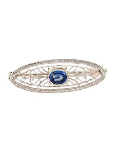 Pre-owned Brooch 14k Sapphire  Pin In Multi