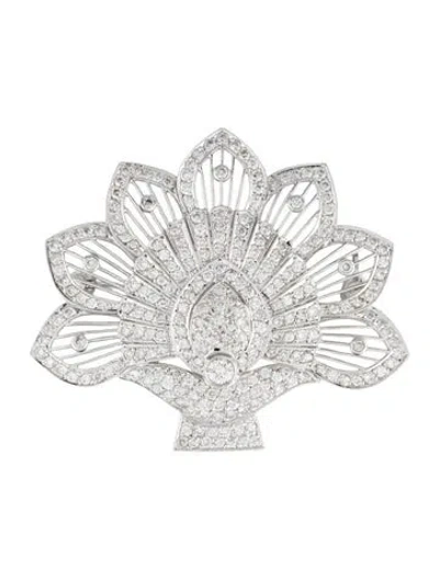 Pre-owned Brooch 18k 2.57ctw Diamond  In Multi