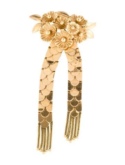 Pre-owned Brooch 18k Dress Clip  Pin In Multi