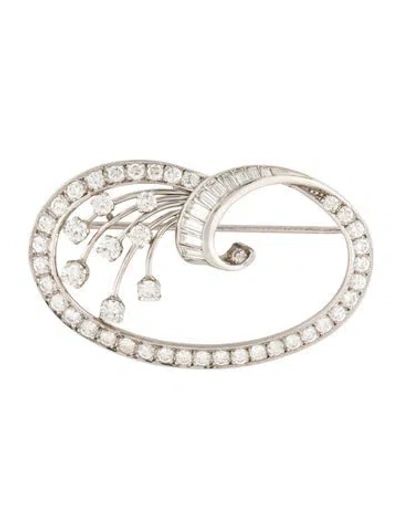 Pre-owned Brooch 3.01ctw Diamond  Pin In Multi
