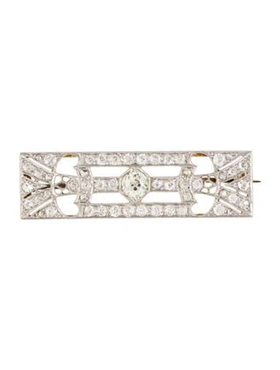 Pre-owned Brooch Antique 2.58ctw Diamond  Pendant In Multi