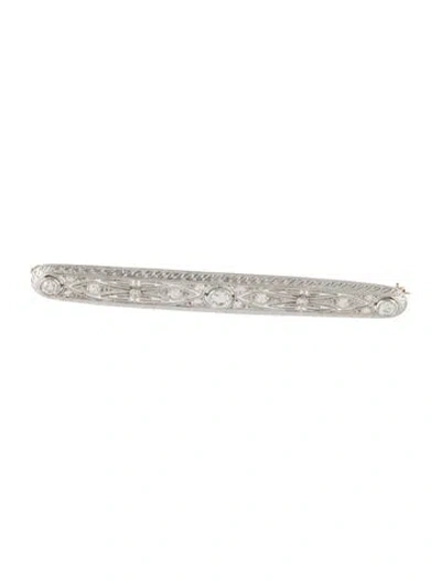 Pre-owned Brooch Antique Platinum Diamond Broach In Multi