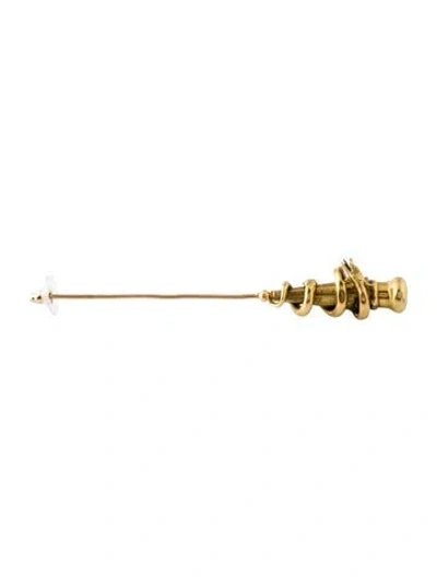 Pre-owned Brooch Vintage 14k Dragon Stick Pin  In Multi