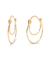 Brook & York "14k Gold" Catalina Hoop Earrings In Gold