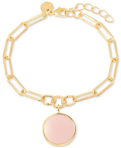 Brook & York 14k Gold Plated Callie Enamel Initial Bracelet In Gold - M