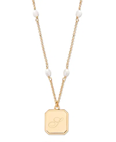 Brook & York 14k Gold-plated Quincy Personalized Initial Pendant In Gold- S