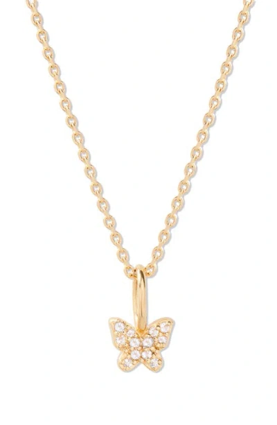Brook & York Adeline Butterfly Pendant Necklace In Gold