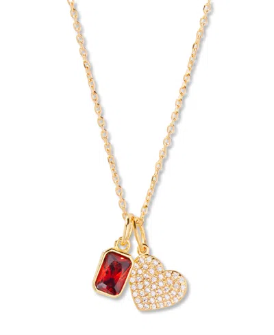 Brook & York Adeline Heart Birthstone Necklace In Gold
