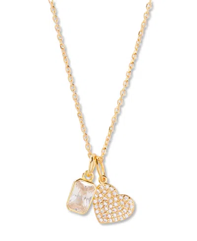 Brook & York Adeline Heart Birthstone Necklace In Gold