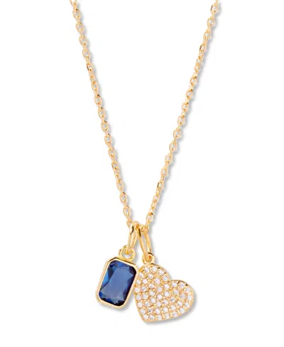 Brook & York Adeline Heart Birthstone Necklace In Gold