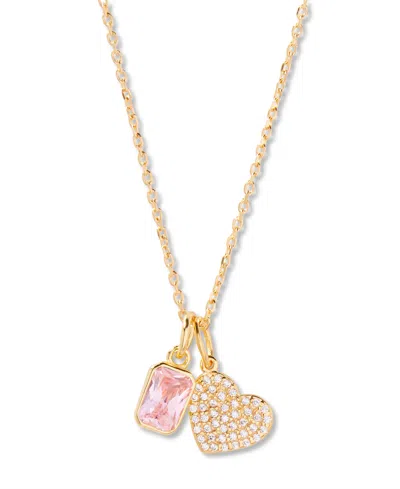 Brook & York Adeline Heart Birthstone Necklace In Gold