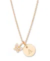 Brook & York Adeline Initial Butterfly Necklace In Letter A