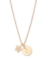 Brook & York Adeline Initial Butterfly Necklace In Letter C