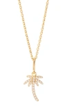 BROOK & YORK ADELINE PALM TREE PENDANT NECKLACE