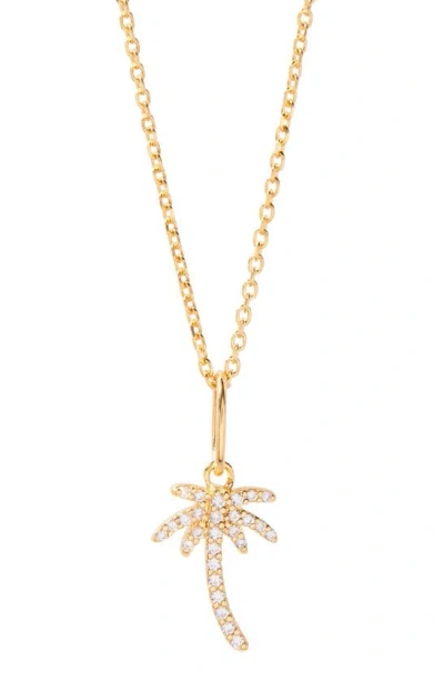 Brook & York Adeline Palm Tree Pendant Necklace In Gold