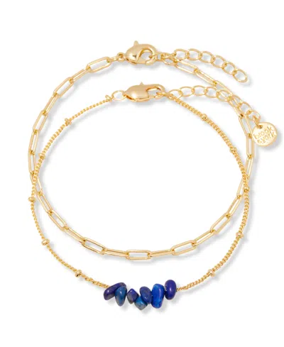 Brook & York Alex Birthstone Bracelet In Gold September