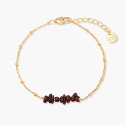 Brook & York Alex Birthstone Bracelet In Red