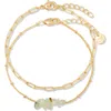 Brook & York Brook And York Alex Stacked Bead & Link Bracelet Set In Gold
