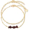 Brook & York Alex Birthstone Bracelet In Gold January
