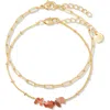 Brook & York Alex Birthstone Bracelet In Gold July
