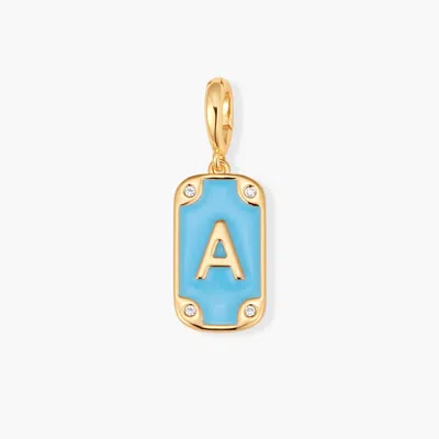 Brook & York Bay Initial Tag Charm In Gold