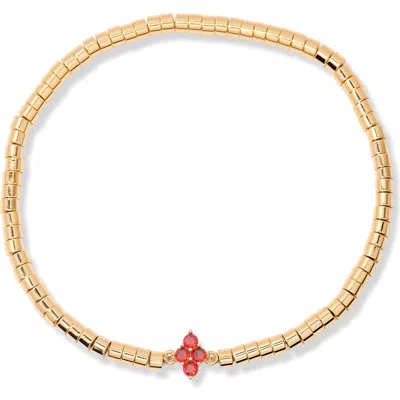 Brook & York Brook And York Bella Birthstone Beaded Stretch Bracelet In Gold