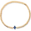 Brook & York Brook And York Bella Birthstone Beaded Stretch Bracelet In Gold