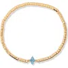 Brook & York Brook And York Bella Birthstone Beaded Stretch Bracelet In Gold
