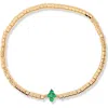 Brook & York Brook And York Bella Birthstone Beaded Stretch Bracelet In Gold