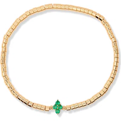 Brook & York Brook And York Bella Birthstone Beaded Stretch Bracelet In Gold