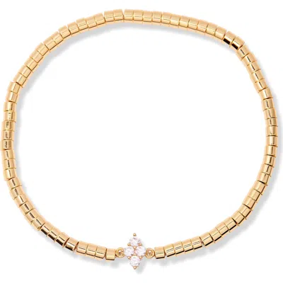 Brook & York Brook And York Bella Birthstone Beaded Stretch Bracelet In Gold