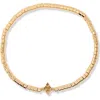Brook & York Brook And York Bella Birthstone Beaded Stretch Bracelet In Gold
