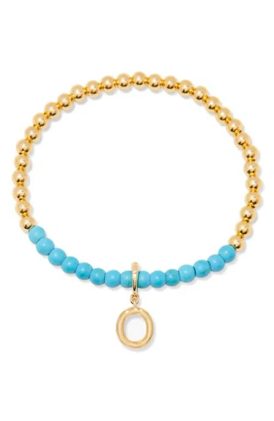 Brook & York Brook And York Bennett Inital Turquoise Beaded Bracelet