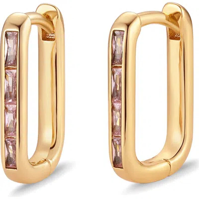 Brook & York Brook And York Billie Birthstone Cubic Zirconia Hoop Earrings In Gold