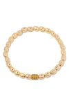 Brook & York Brook And York Brei Birthstone Beaded Stretch Bracelet In Gold August
