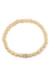 Brook & York Brook And York Brei Birthstone Beaded Stretch Bracelet In Gold December