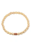 Brook & York Brook And York Brei Birthstone Beaded Stretch Bracelet In Gold January