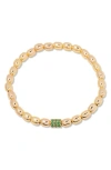 Brook & York Brook And York Brei Birthstone Beaded Stretch Bracelet In Gold May
